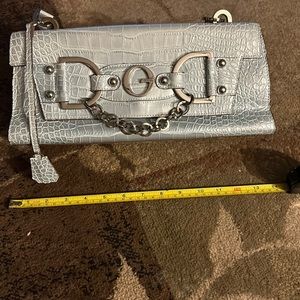 Guess Purse baby blue, silver chrome shoulder bag
